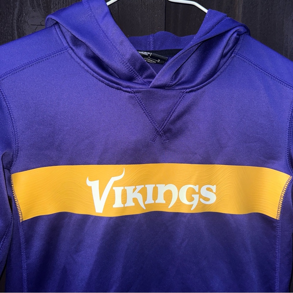 NFL Onfield Apparel Nike Minnesota Vikings Youth Hoodie purple gold size M